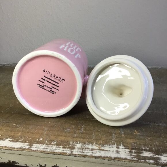 B Harbor Hip Hop Pink Bunny Spring Easter Cottaagecore Country Mug with Lid - Picture 4 of 5